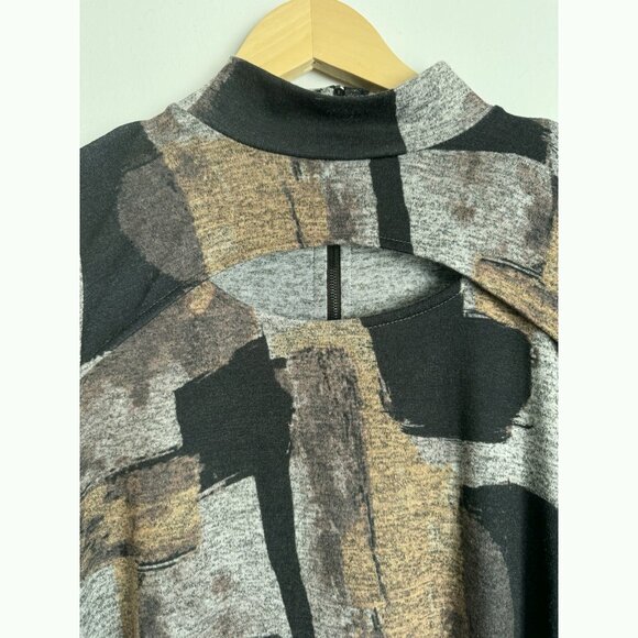 IC by Connie K Women’s Small Sweater Abstract Brushstroke Bell Sleeve Artsy Fall - Picture 5 of 12